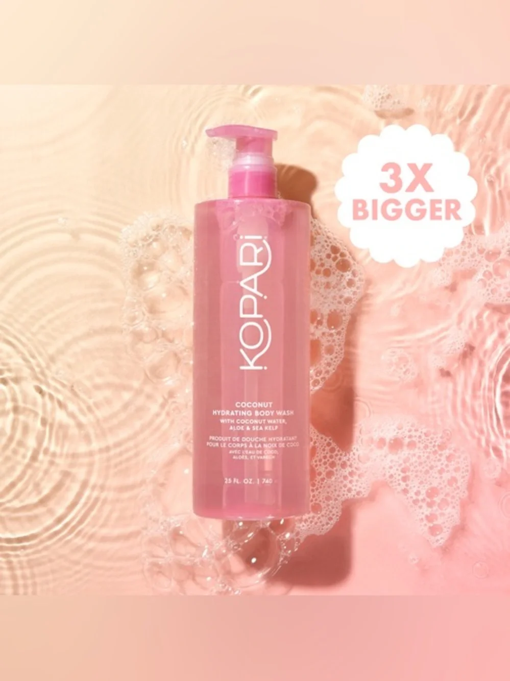 Kopari Jumbo Coconut Hydrating Body Wash with Aloe & Sea Kelp